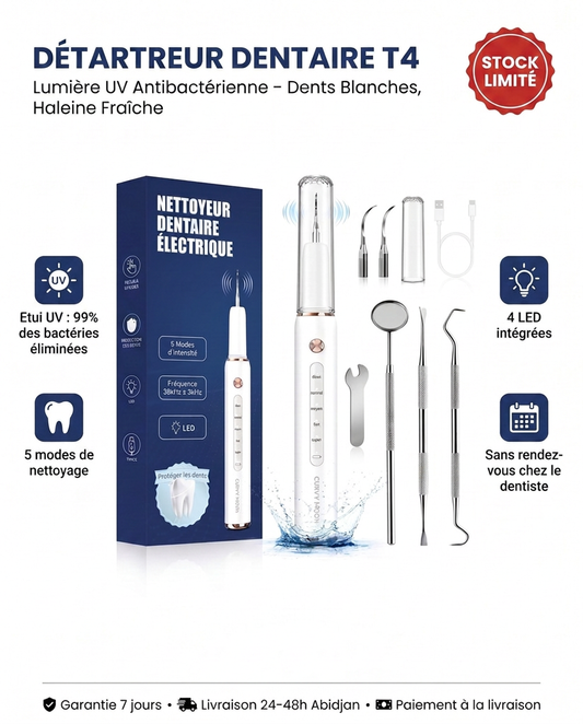 Détartreur dentaire T4 - kit complet, sans prix incrusté