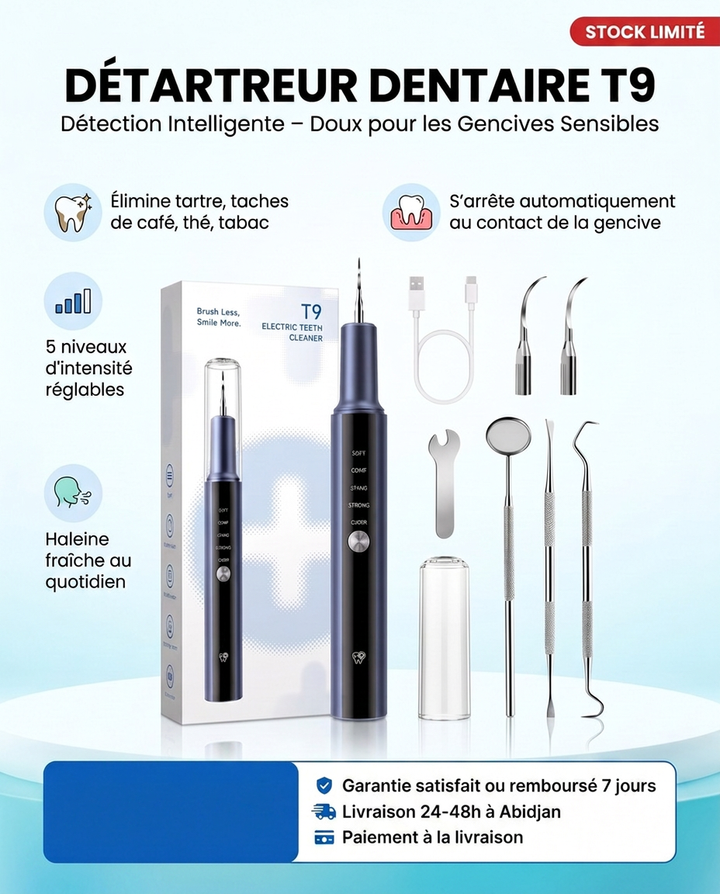 Détartreur dentaire T9 - kit complet, sans prix incrusté